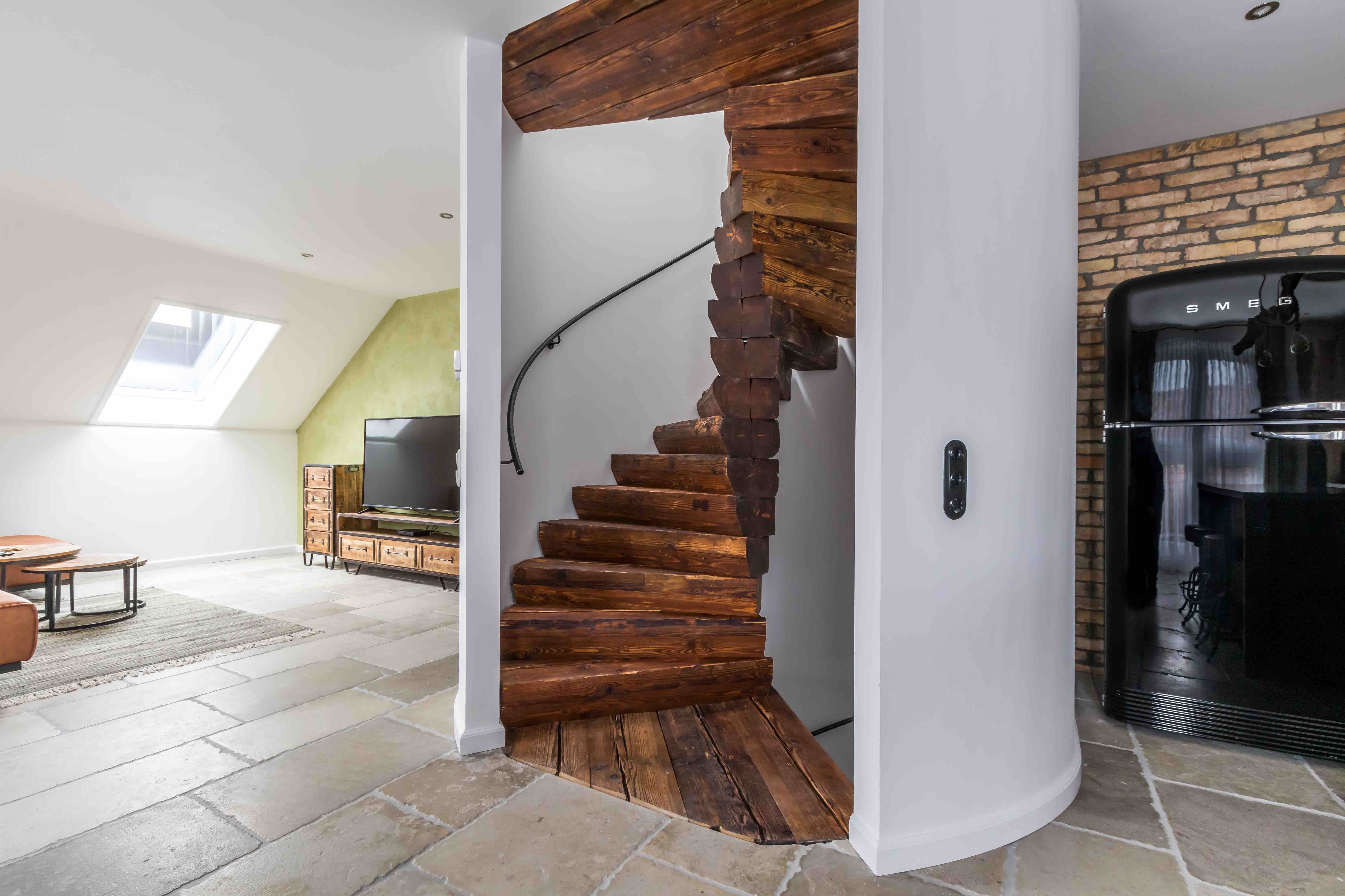 Spiral wooden beams