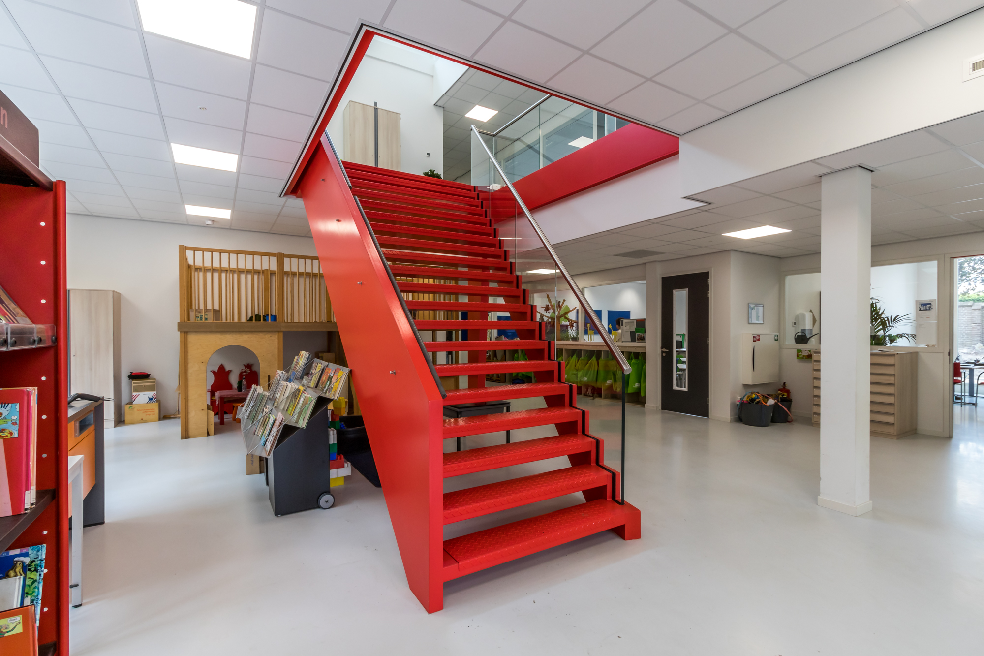 Straight stairs for school