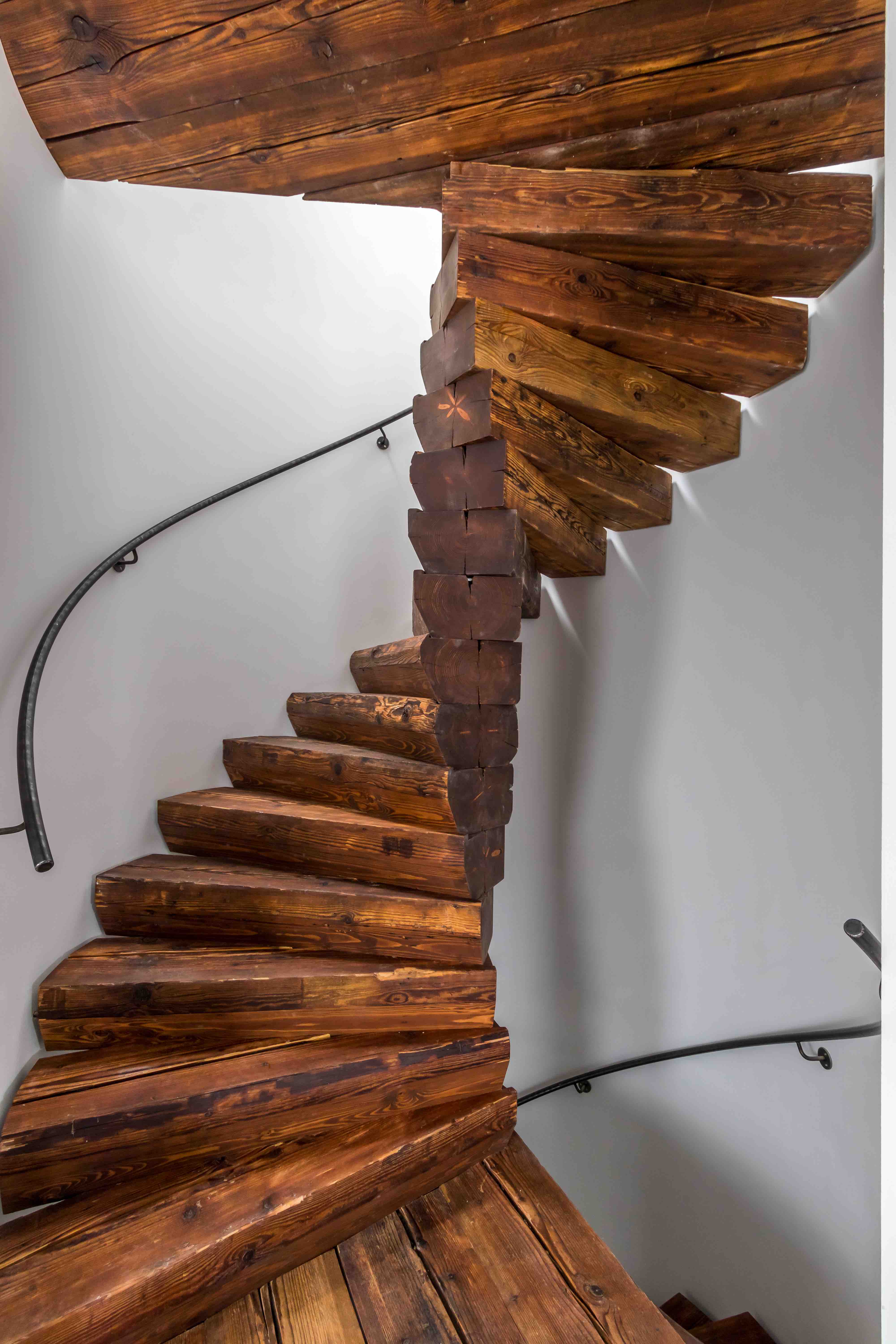 Spiral wooden beams